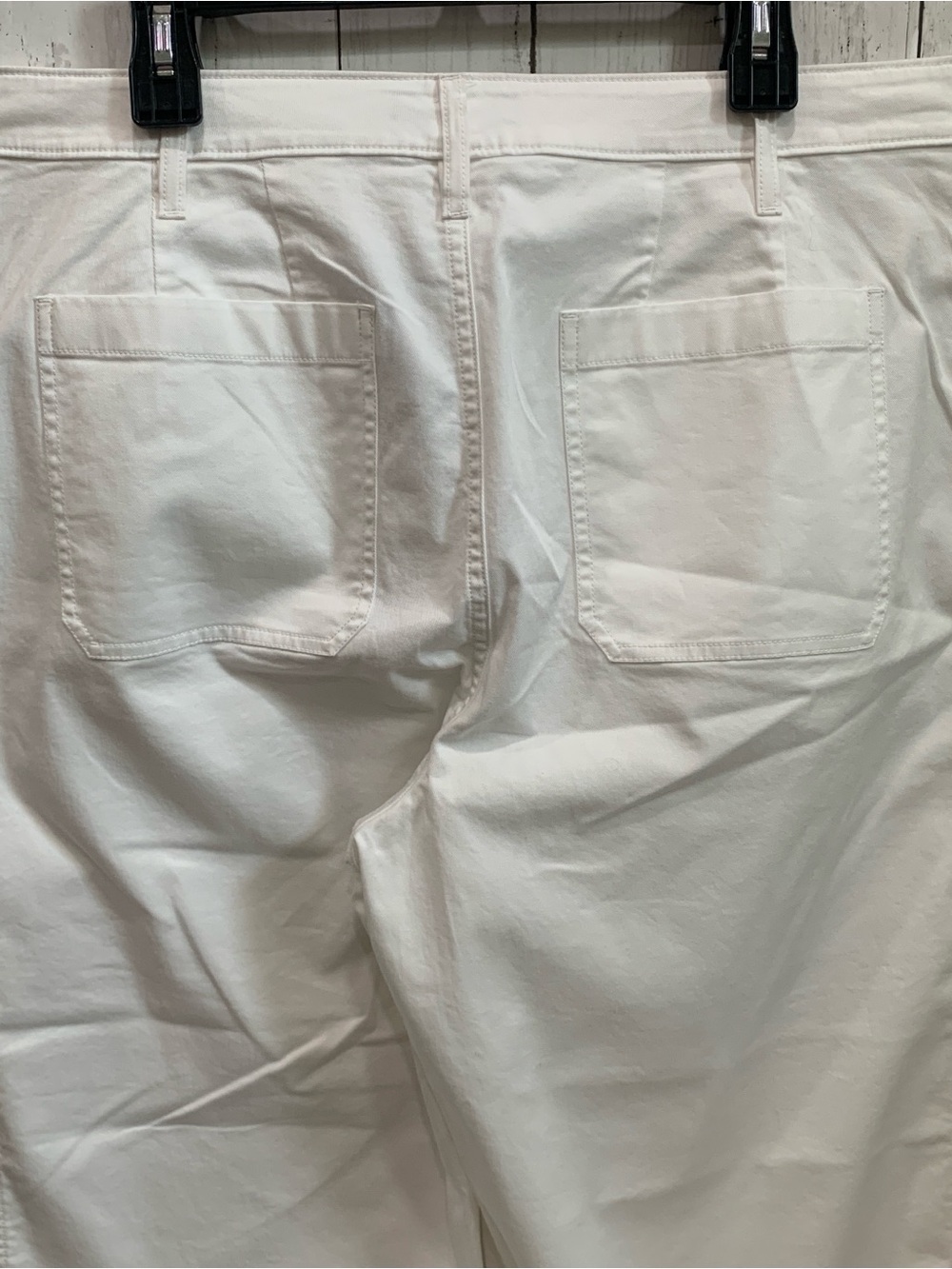 Lauren Ralph Lauren 14W Women's Stretch Chino Wide-Leg Cropped Pants  White NWT - Picture 8 of 13